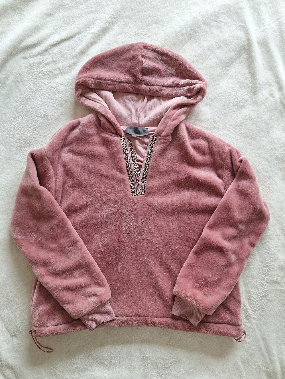Anthropologie Sunday in Brooklyn Kelyn Cozy Plush Fleece Teddy Hoodie Small Pink